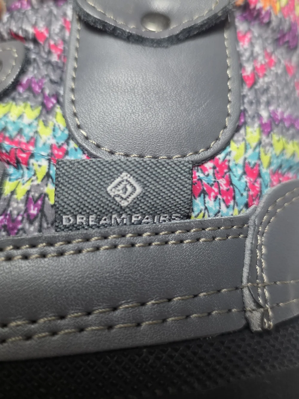 Dream Pairs Girls Gray & Multicolor Knit Faux-Fur Insulated Snow Winter Boots